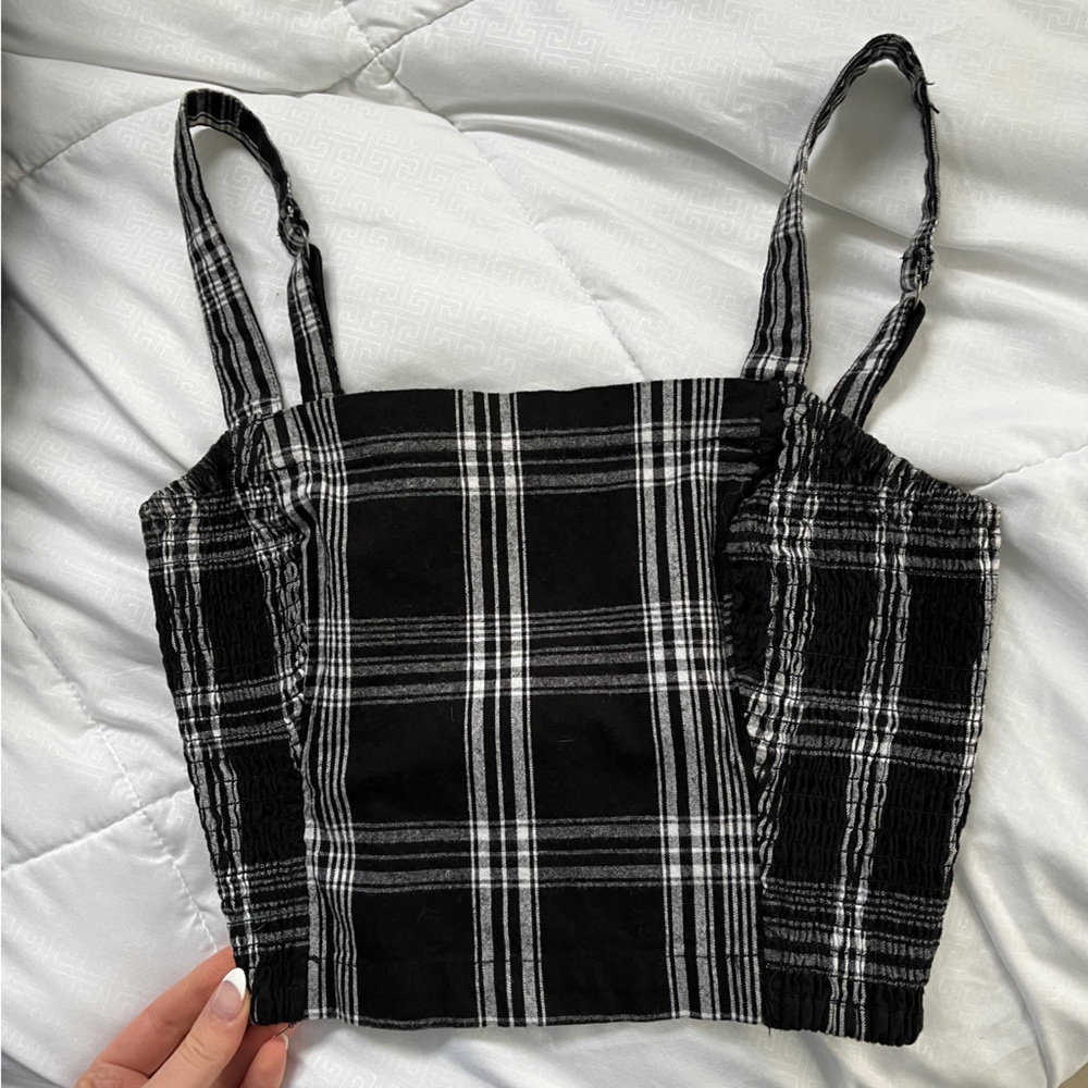 Plaid Crop Tank Hollister